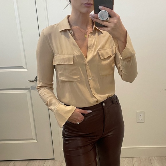 Babaton Silk Button Up Blouse - Picture 10 of 14